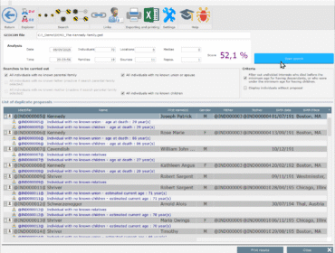 GenealogicalDataAnalysis – Search for isolated individuals